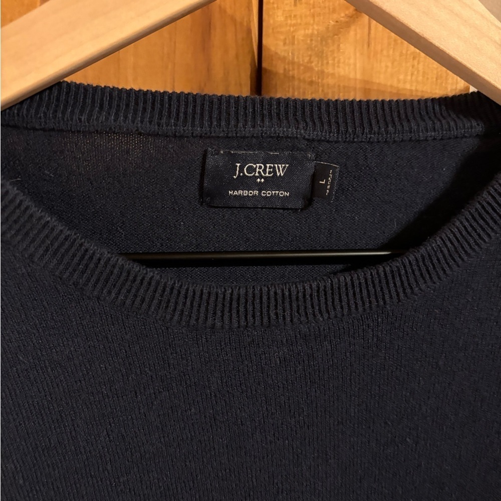 J. Crew Men's Dark Blue Crewneck Sweater - Picture 2 of 3
